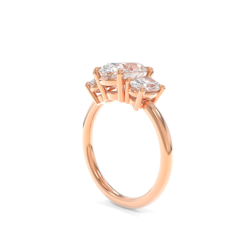 Samantha Solitaire - 9x7mm Oval TTG Moissanite