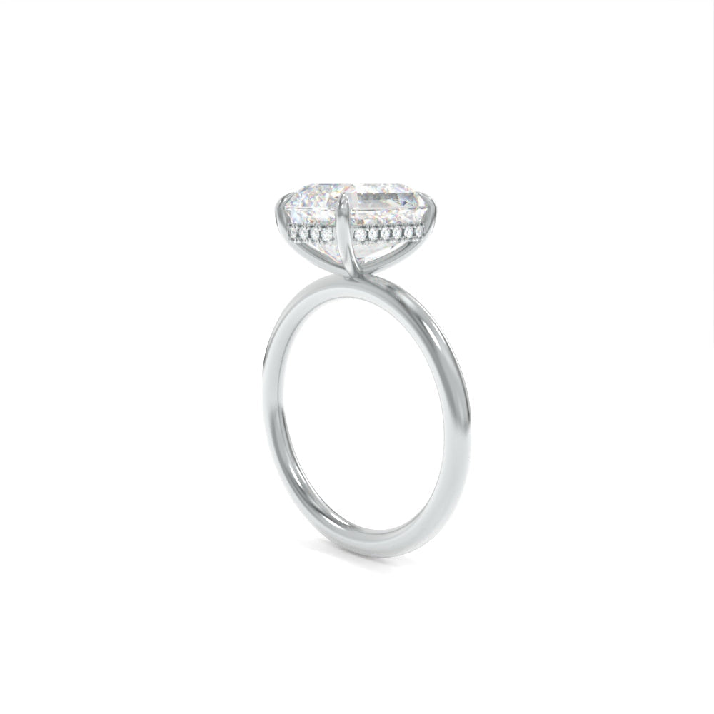 Taylor Solitaire - 9x7mm Emerald TTG Moissanite