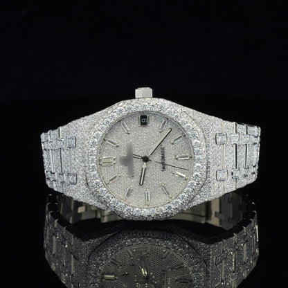 Marvellous Moissanite Diamond Automatic Watch with Swiss Movement