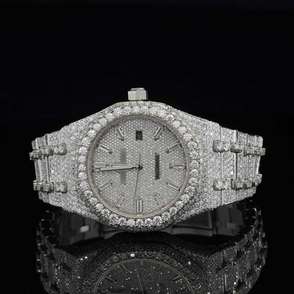 Moissanite Diamond Iced Out Automatic Wrist Watch for Men