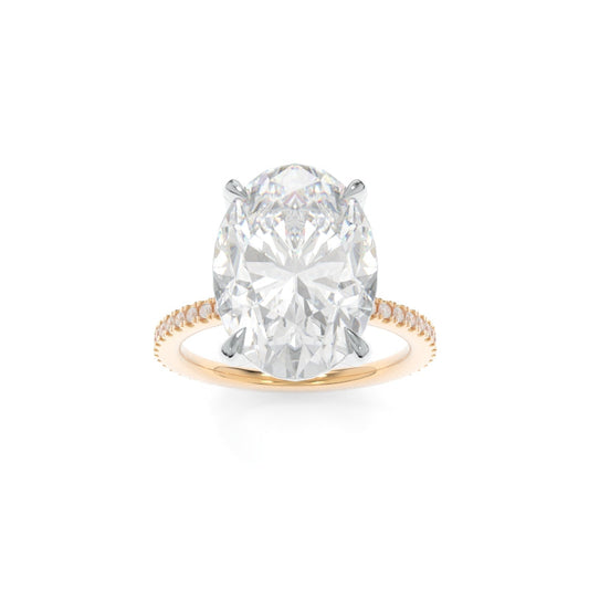 Selena Ring - 14x10mm Brilliant Oval TTG Moissanite