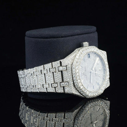 Marvellous Moissanite Diamond Automatic Watch with Swiss Movement