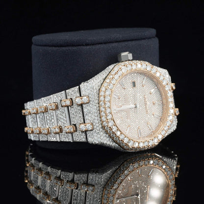 Moissanite Diamond Iced Out Automatic Wrist Watch for Men