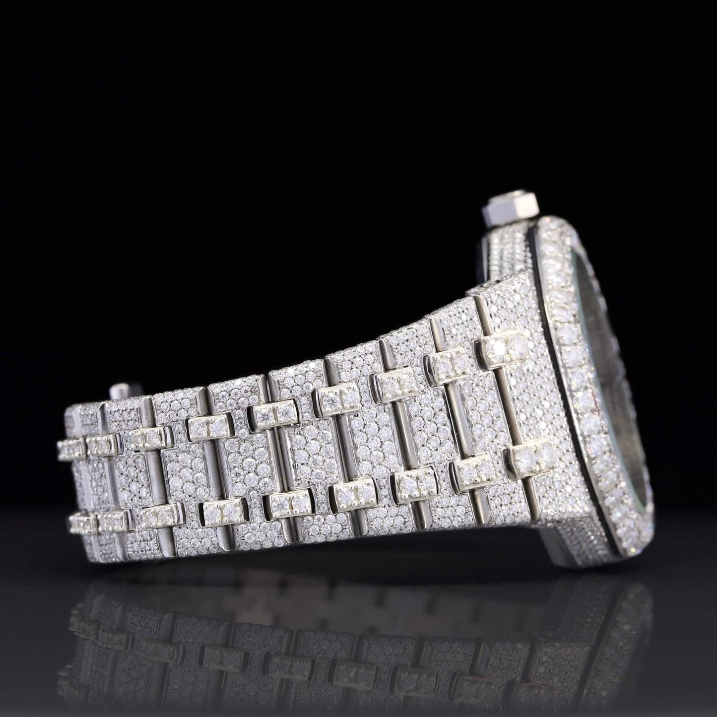 Royal Elegant Fully Iced Out Automatic Moissanite Diamond Wrist Watch for Men