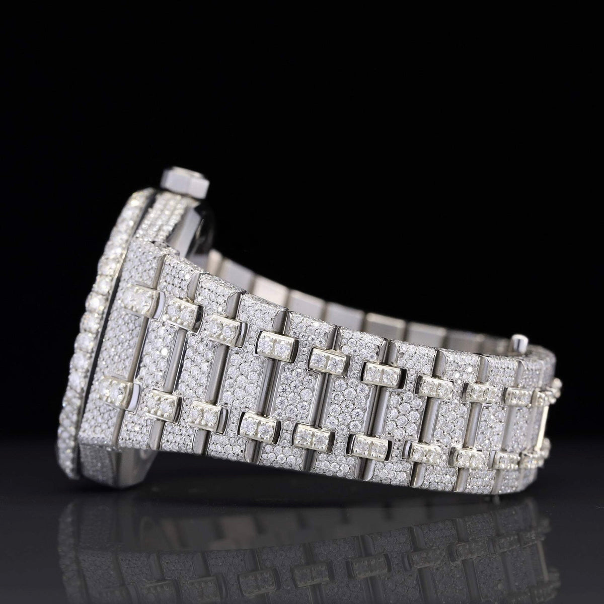 Royal Elegant Fully Iced Out Automatic Moissanite Diamond Wrist Watch for Men