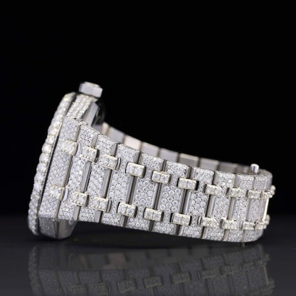 Royal Elegant Fully Iced Out Automatic Moissanite Diamond Wrist Watch for Men