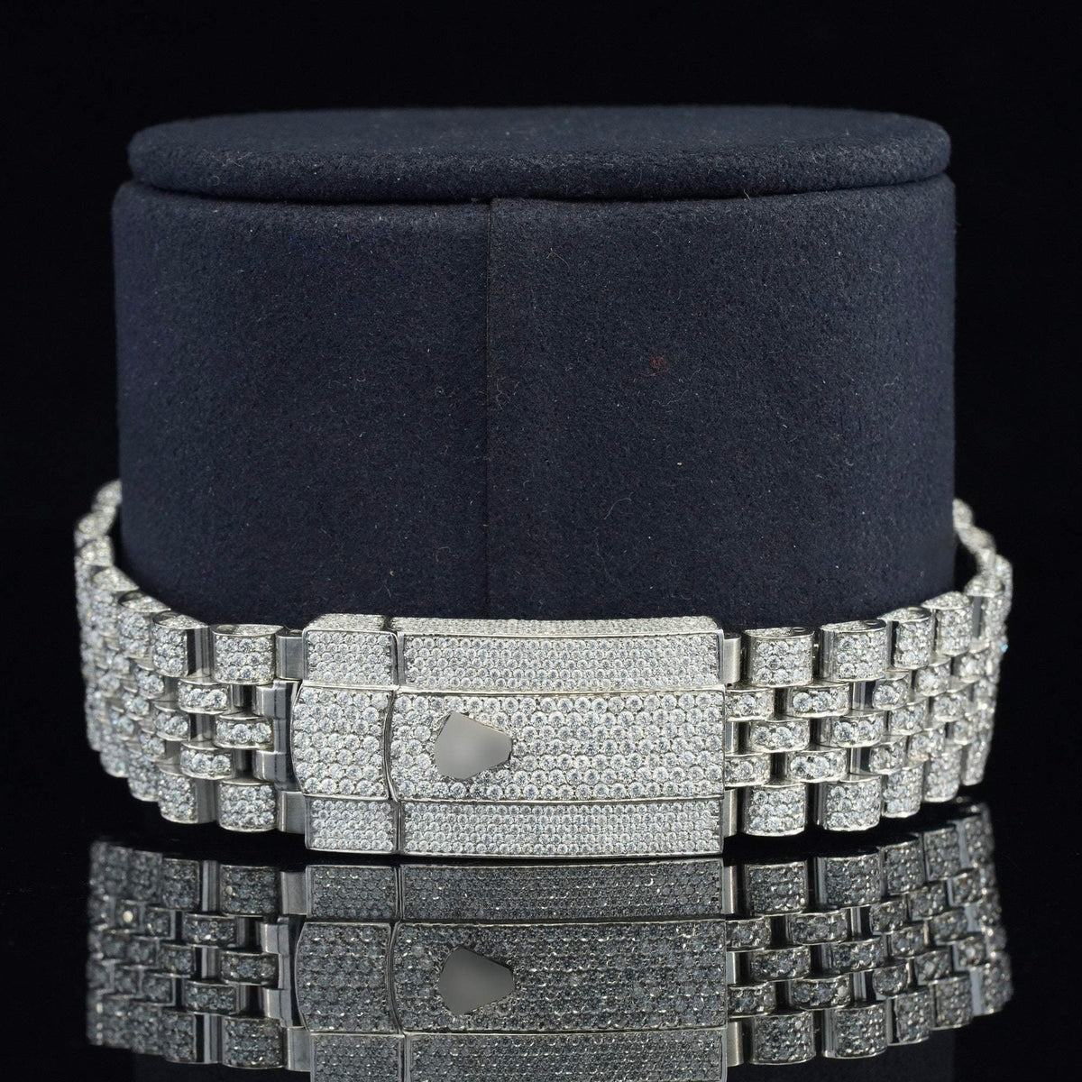 Luxury Moissanite Diamond Iced Out Watch With Chromalight Display