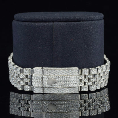 Luxury Moissanite Diamond Iced Out Watch With Chromalight Display