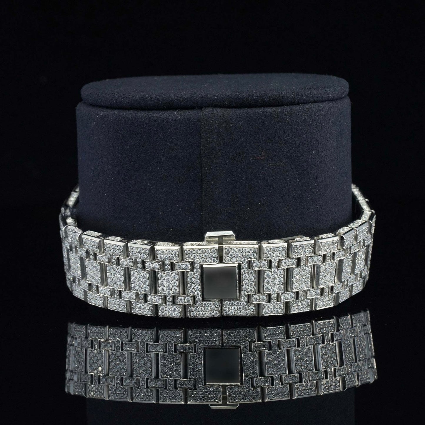 Marvellous Moissanite Diamond Automatic Watch with Swiss Movement