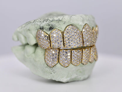6 on 6 VVS Moissanite Diamond Grillz