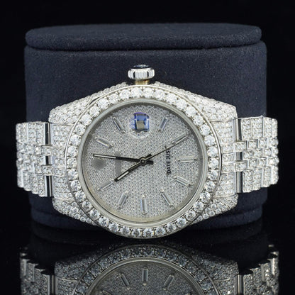 Luxury Moissanite Diamond Iced Out Watch With Chromalight Display