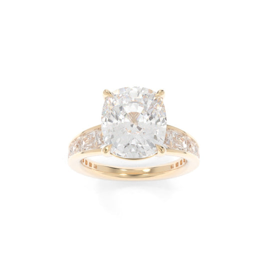 Arden Ring - 9.5x8mm Brilliant Cushion TTG Moissanite