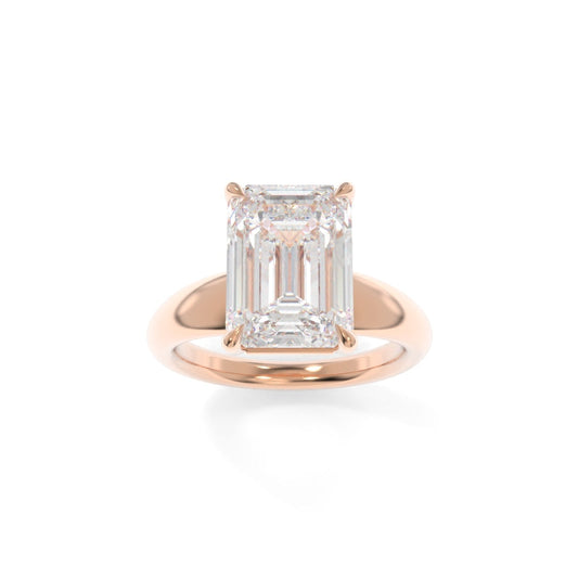 Arden Solitaire - 11x9mm Emerald Cut  TTG Moissanite