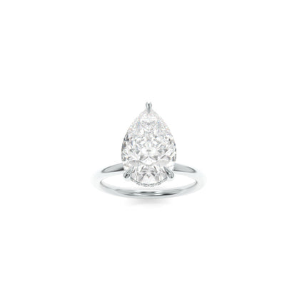 Avery Solitaire - 11x7.5mm Pear TTG Moissanite