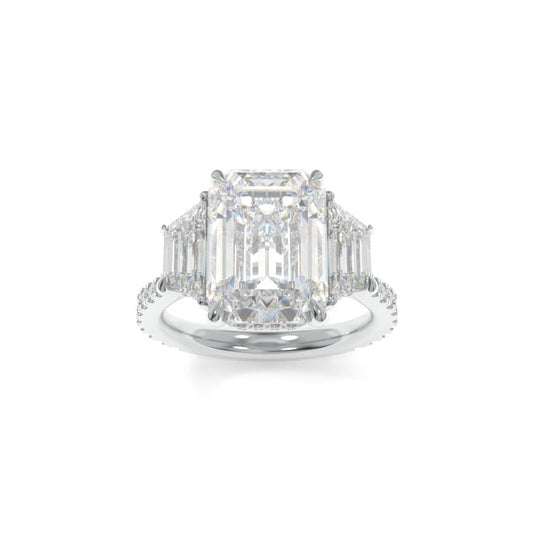 Blair Ring - 8x6mm Emerald TTG Moissanite