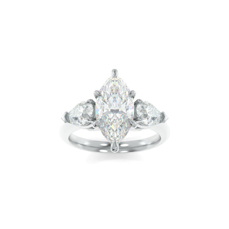 Charlotte Solitaire - 12x6mm Marquise TTG Moissanite