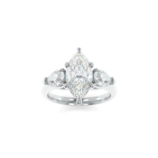 Charlotte Solitaire - 12x6mm Marquise TTG Moissanite
