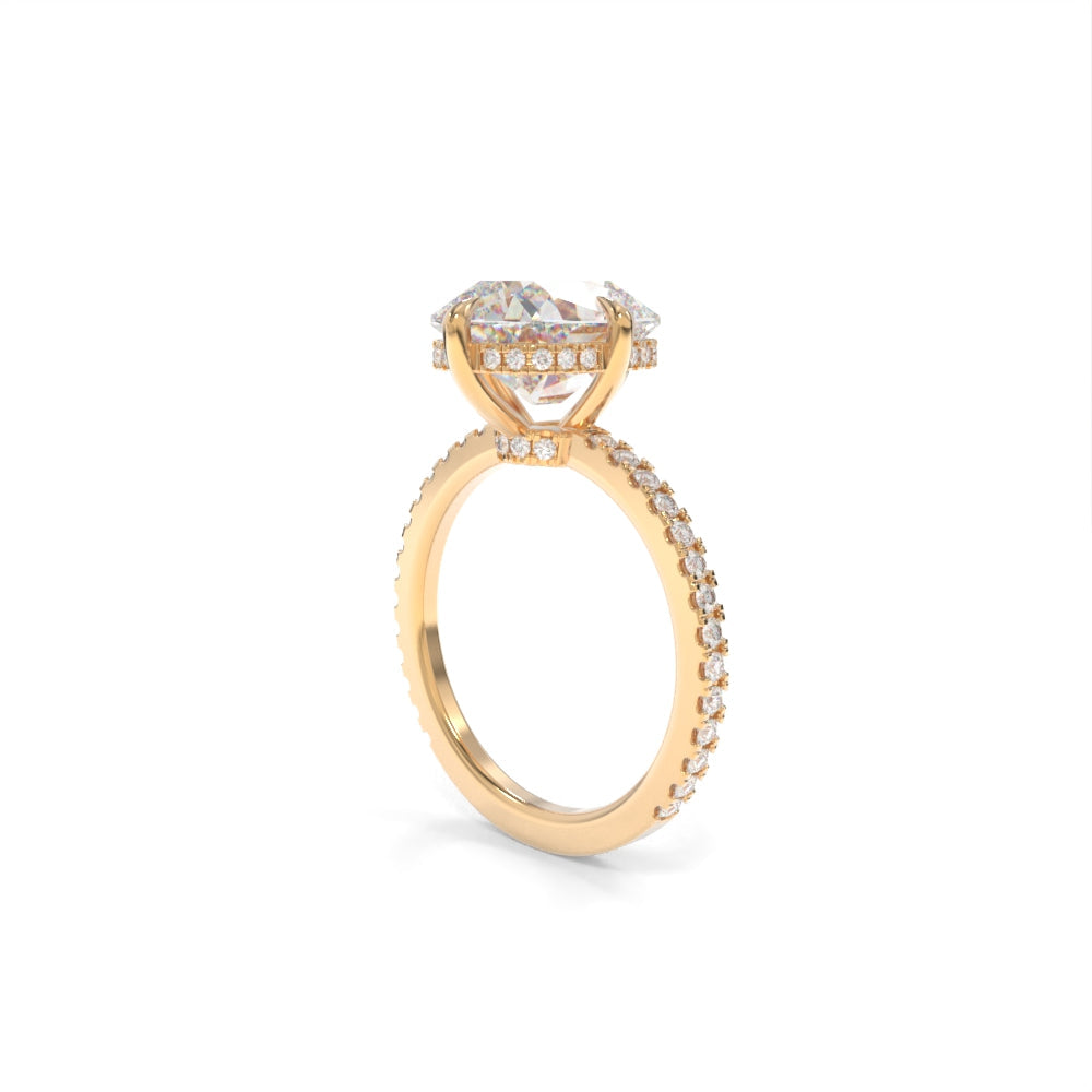 Chandler Ring - 8.5x7mm Old Mine Cushion TTG Moissanite