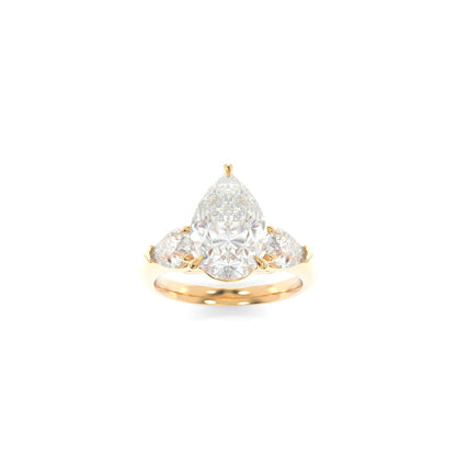 Charlotte Solitaire - 12x8mm Pear TTG Moissanite