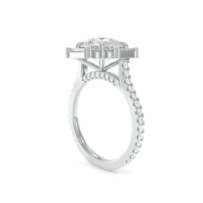 Cordelia Ring Large- 8.5mm Old European Cut Round TTG Moissanite