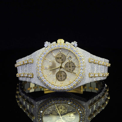 Fabulous Diamond Fully Iced Out Moissanite Fully Automatic Watch