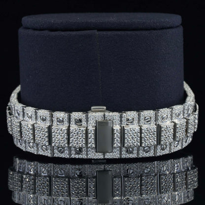 Brilliant Roman Number Moissanite Fully Iced Out Watch