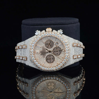 Fabulous Diamond Fully Iced Out Moissanite Fully Automatic Watch