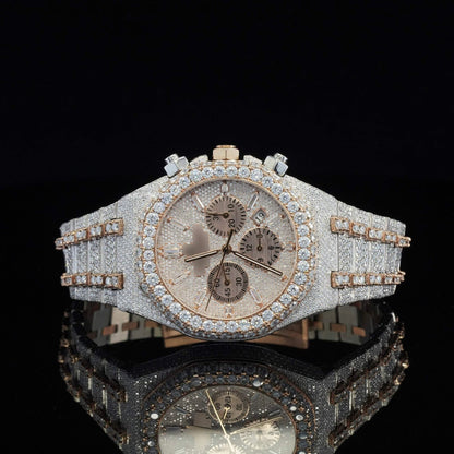 Fabulous Diamond Fully Iced Out Moissanite Fully Automatic Watch