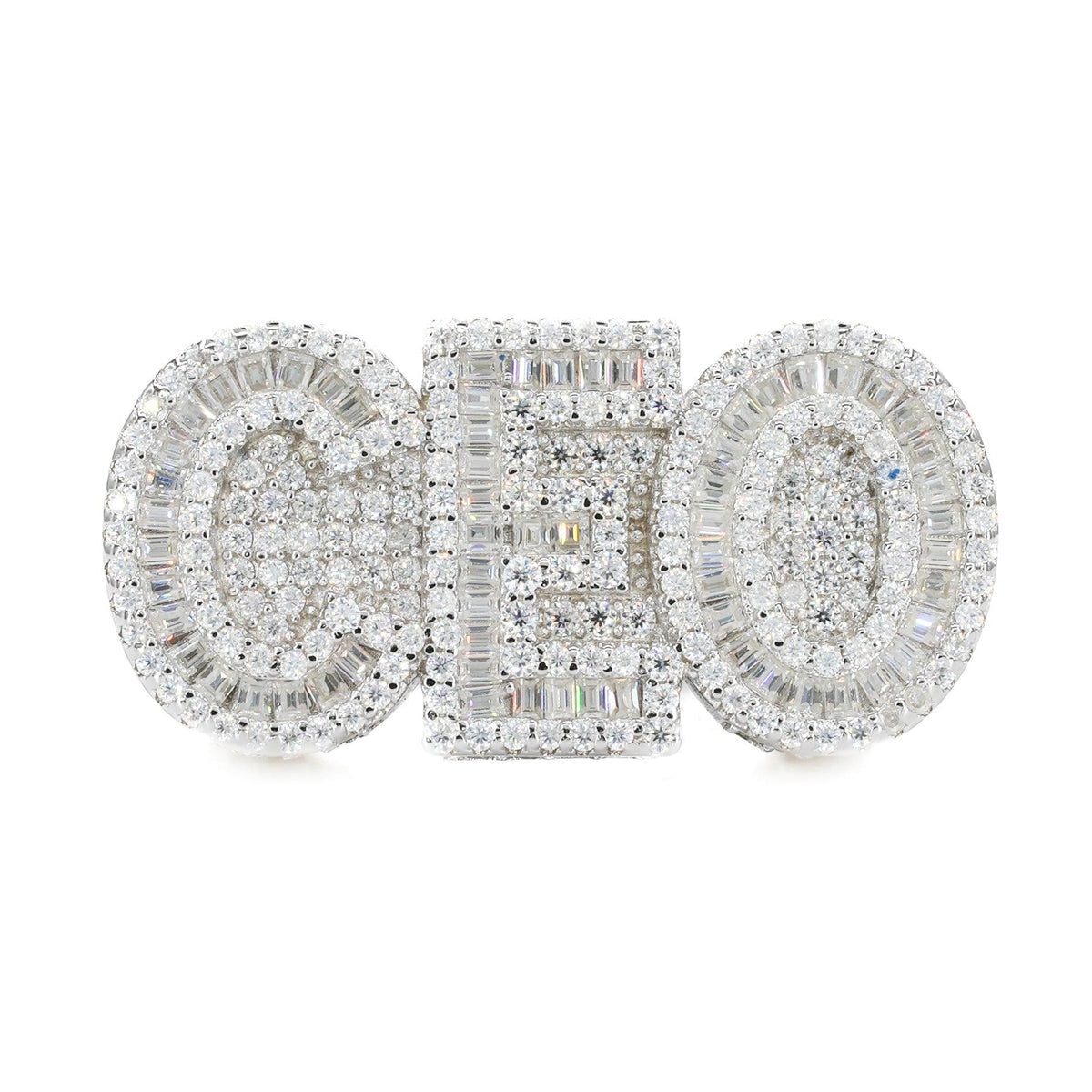 Baguette CEO Iced VVS Moissanite Diamond Ring