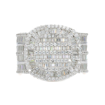 FULL Baguette Iced Square VVS Moissanite Diamond Ring