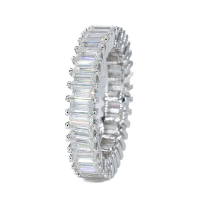 Baguette Eternity VVS Moissanite Diamond Ring