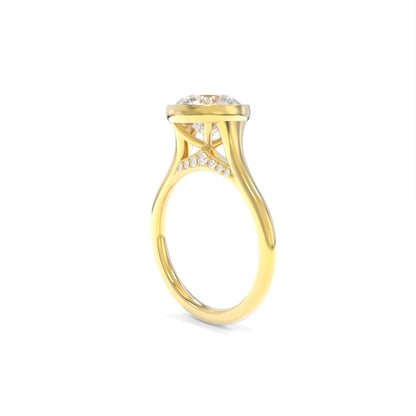 Eleanor Solitaire - 7mm Hearts & Arrows Round TTG Moissanite