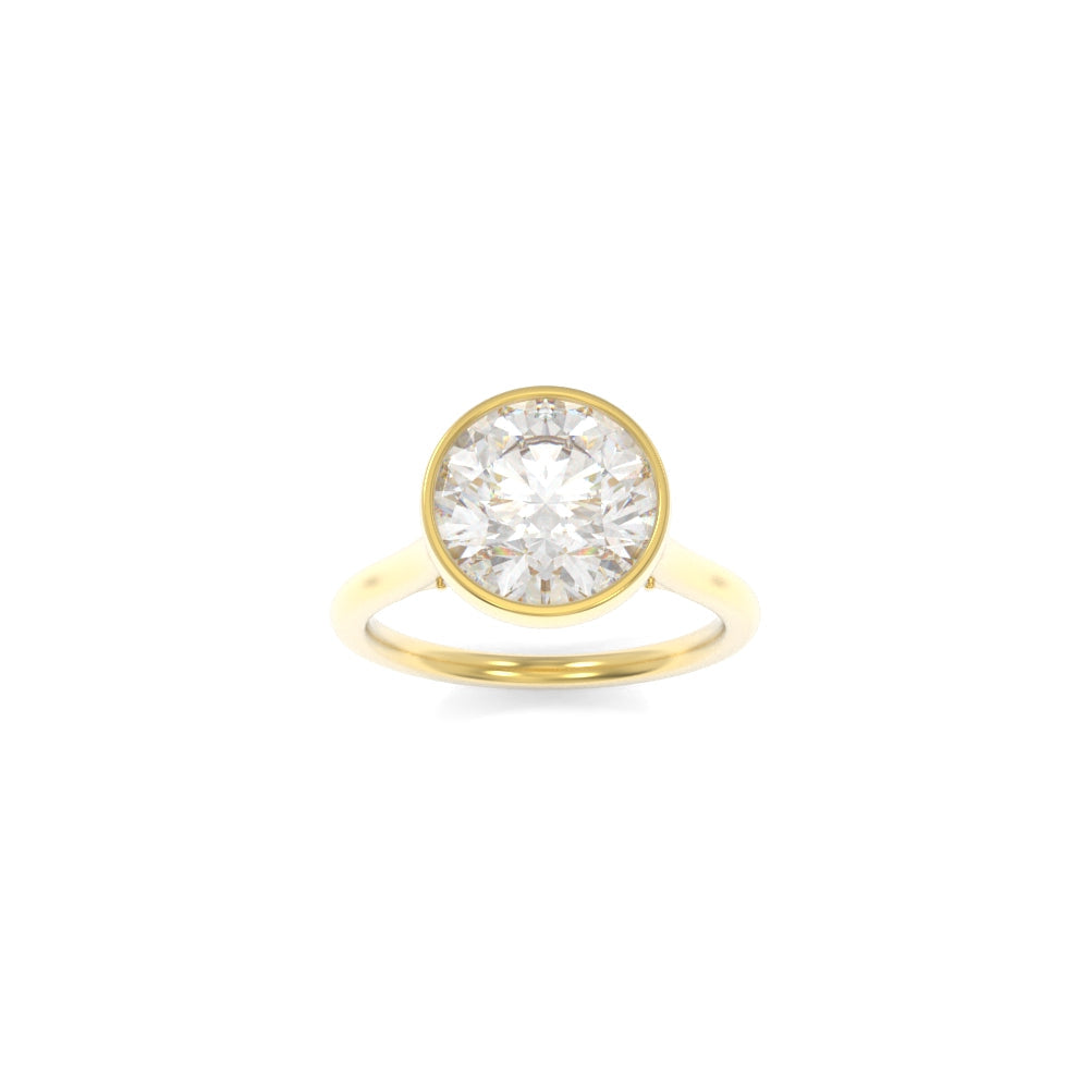 Eleanor Solitaire - 7mm Hearts & Arrows Round TTG Moissanite