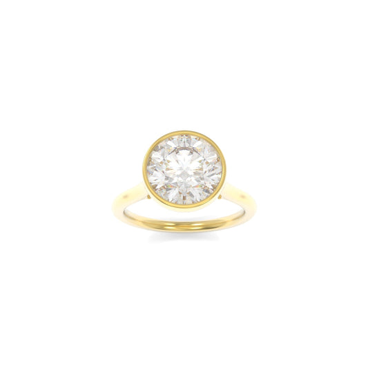 Eleanor Solitaire - 7mm Hearts & Arrows Round TTG Moissanite