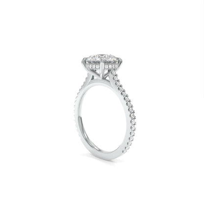 Elle Ring - 8.5mm H&A Round TTG Moissanite