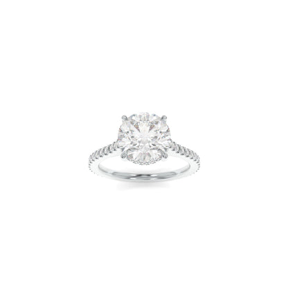 Elle Ring - 8.5mm H&A Round TTG Moissanite