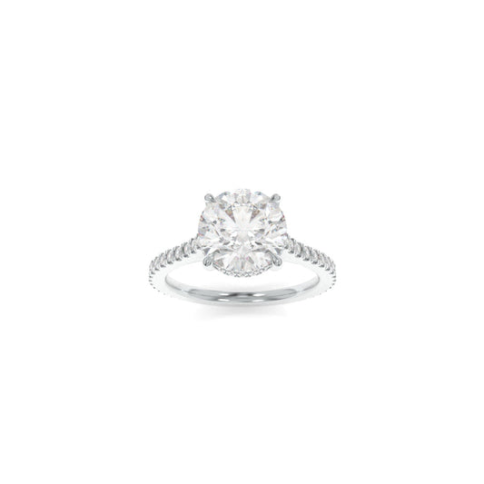 Elle Ring - 8.5mm H&A Round TTG Moissanite
