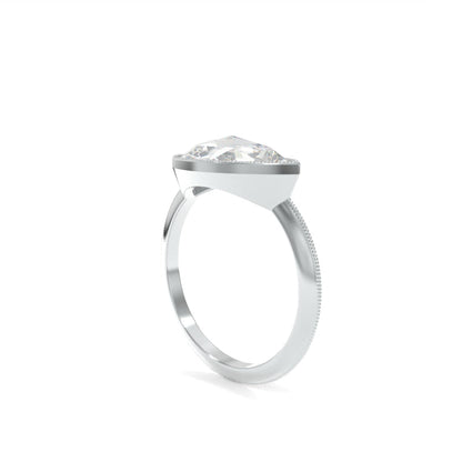 Florence Ring - 14x7mm Rose Cut Marquise TTG Moissanite
