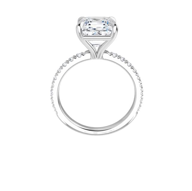 Chloe French Set Lab Diamond Ring