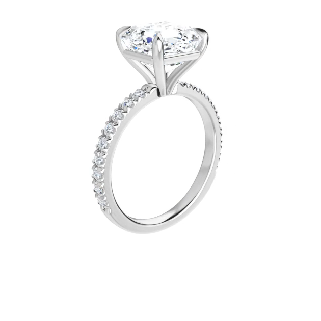 Chloe French Set Lab Diamond Ring