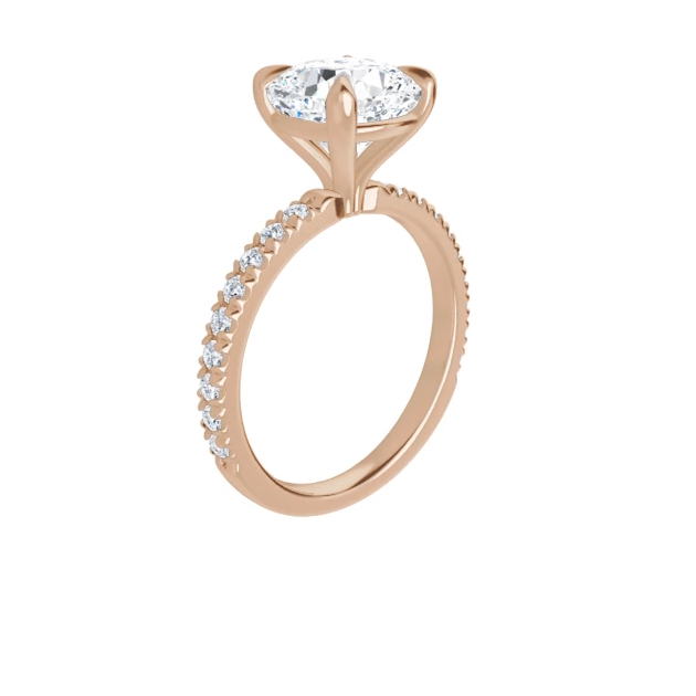 Chloe French Set Lab Diamond Ring