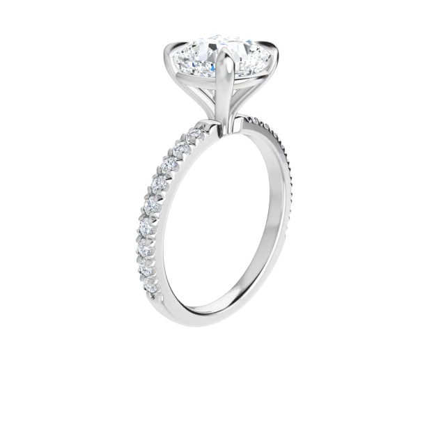 Chloe French Set Lab Diamond Ring