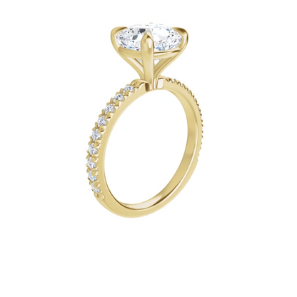 Chloe French Set Lab Diamond Ring