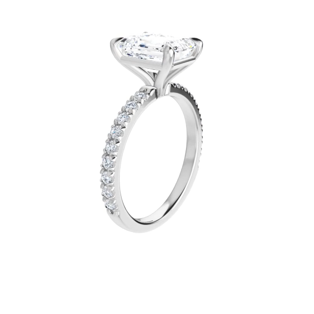 Chloe French Set Lab Diamond Ring
