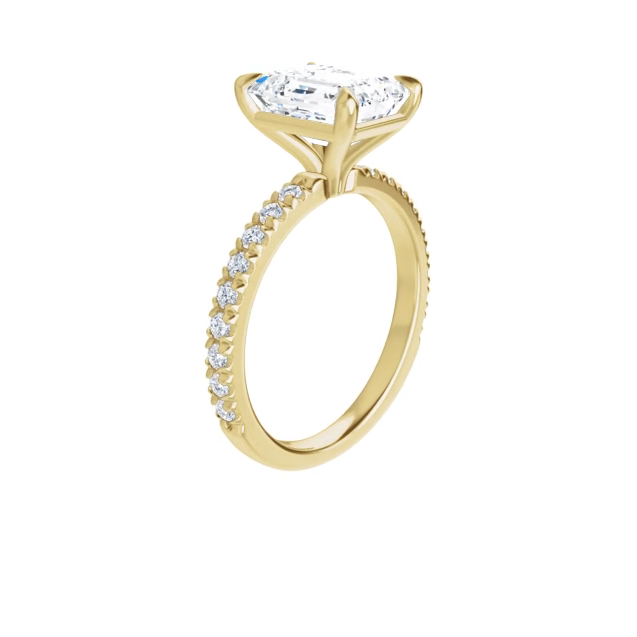 Chloe French Set Lab Diamond Ring