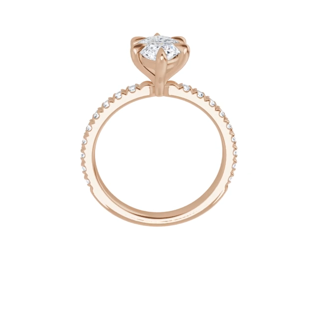 Chloe French Set Lab Diamond Ring