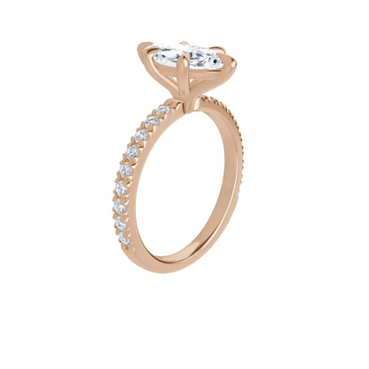 Chloe French Set Lab Diamond Ring