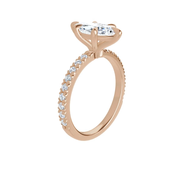 Chloe French Set Lab Diamond Ring