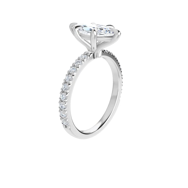 Chloe French Set Lab Diamond Ring