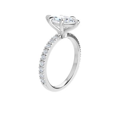 Chloe French Set Lab Diamond Ring